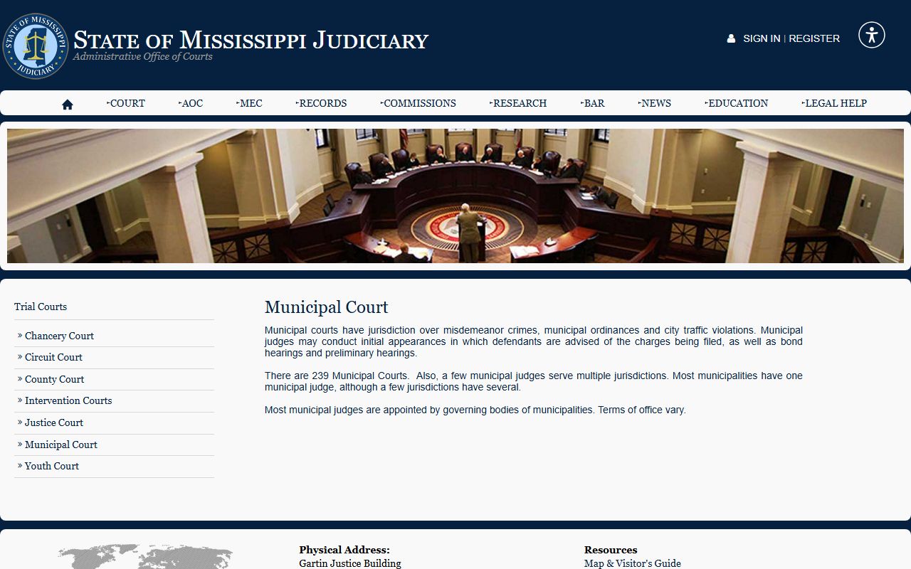 Coahoma County Municipal Court trial court records in Mississippi