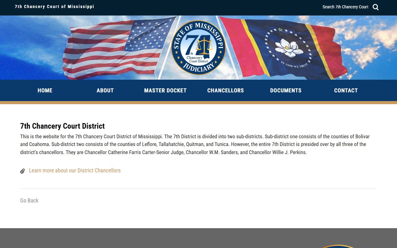 Coahoma County divorce and probate court records on the 7th Chancery District site