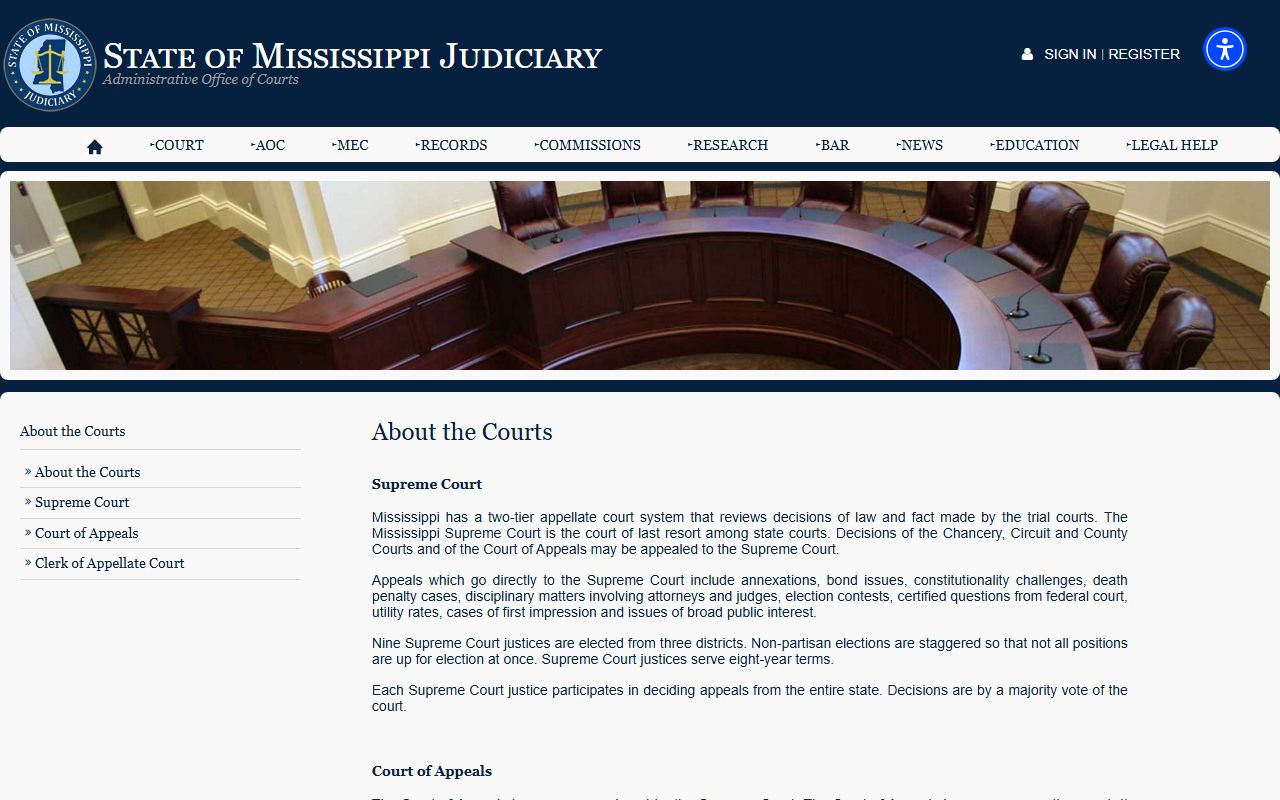 Coahoma County court records venues across the Mississippi court structure