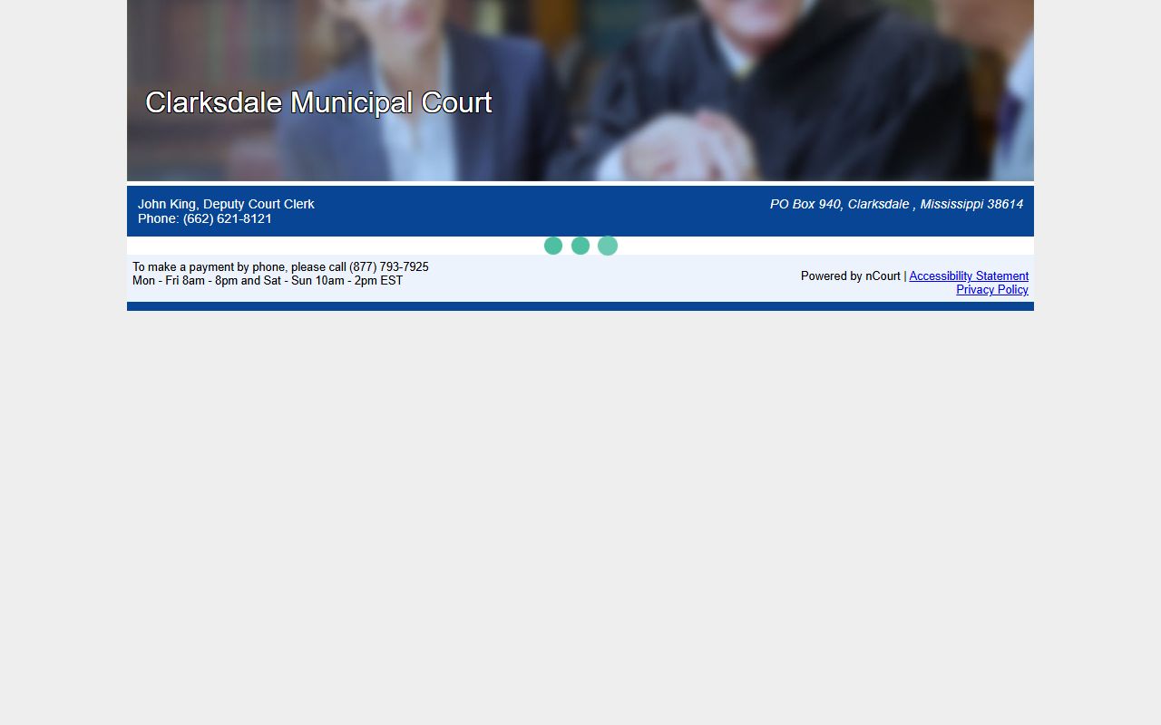 Coahoma County traffic court records citation payment lookup for Clarksdale